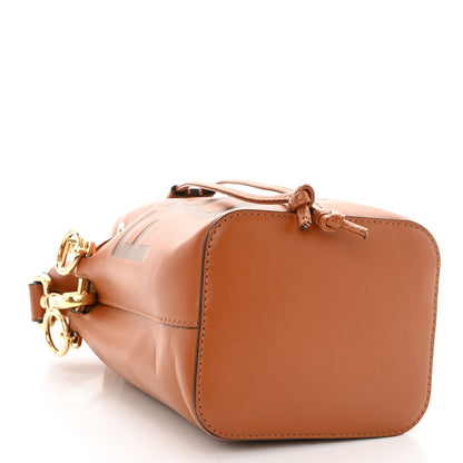 Fendi Vitello King F is Fendi Logo Embossed Mini Mon Tresor Bucket Bag Cuoio 3 of 9