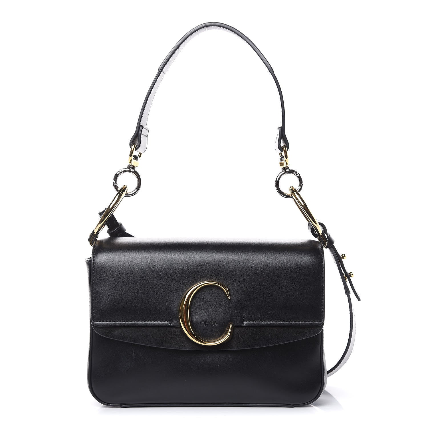 Chloe Calfskin Small C Double Carry Black 1 of 14