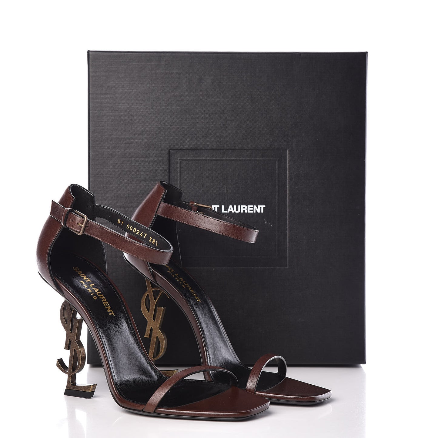 Calfskin Opyum Sandals 38.5 Brown
