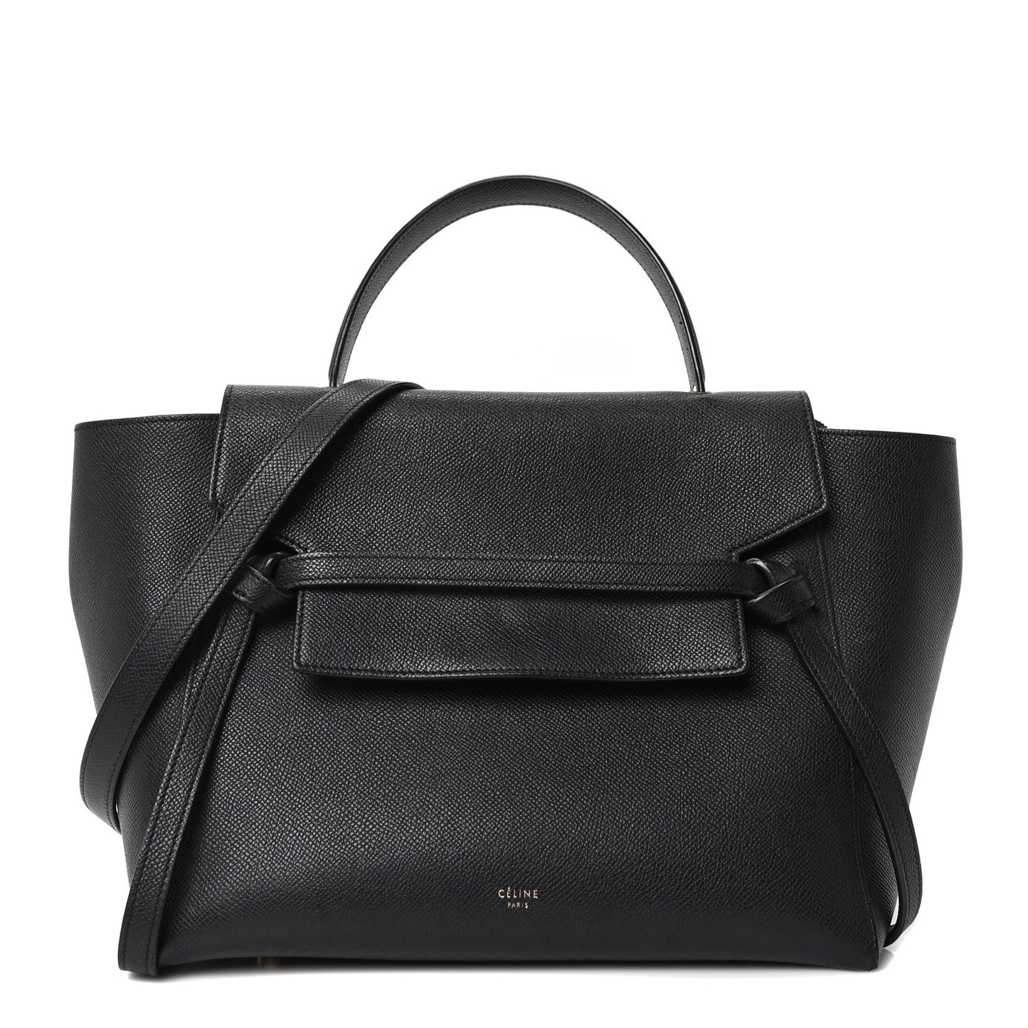 Grained Calfskin Mini Belt Bag Black
