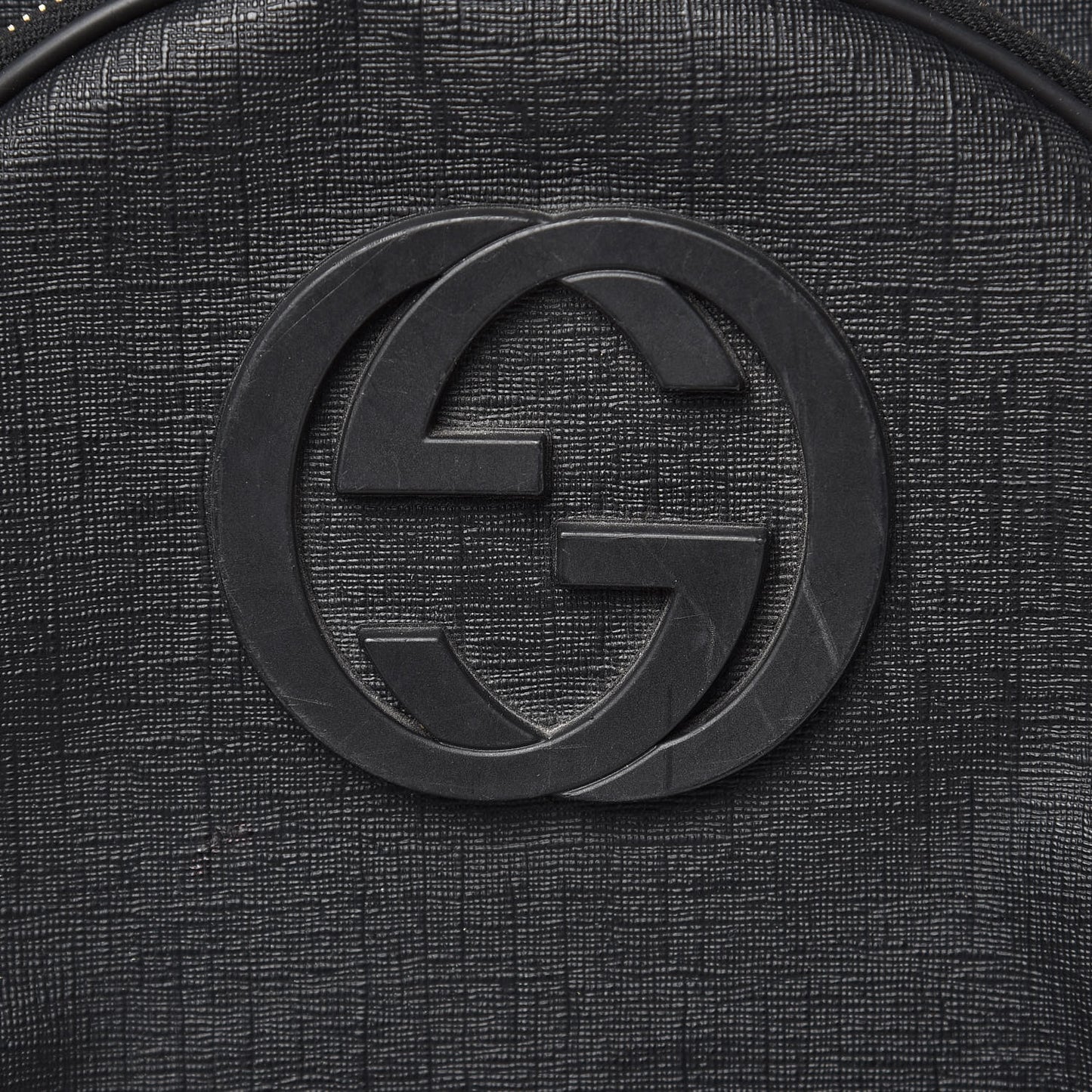 Coated Canvas Interlocking G Travel Backpack Black