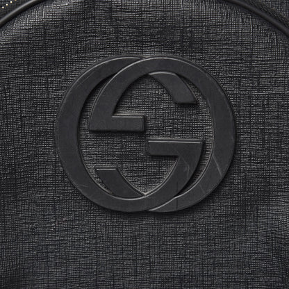 Gucci Coated Canvas Interlocking G Travel Backpack Black 11 of 12
