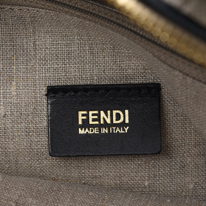 Fendi Linen Grommet Small Chameleon Tote Natural 7 of 8