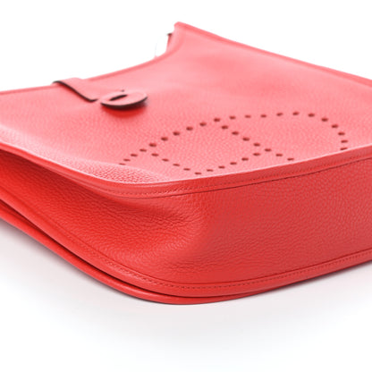 Hermes Taurillon Clemence Evelyne III PM Rouge Tomate 9 of 10