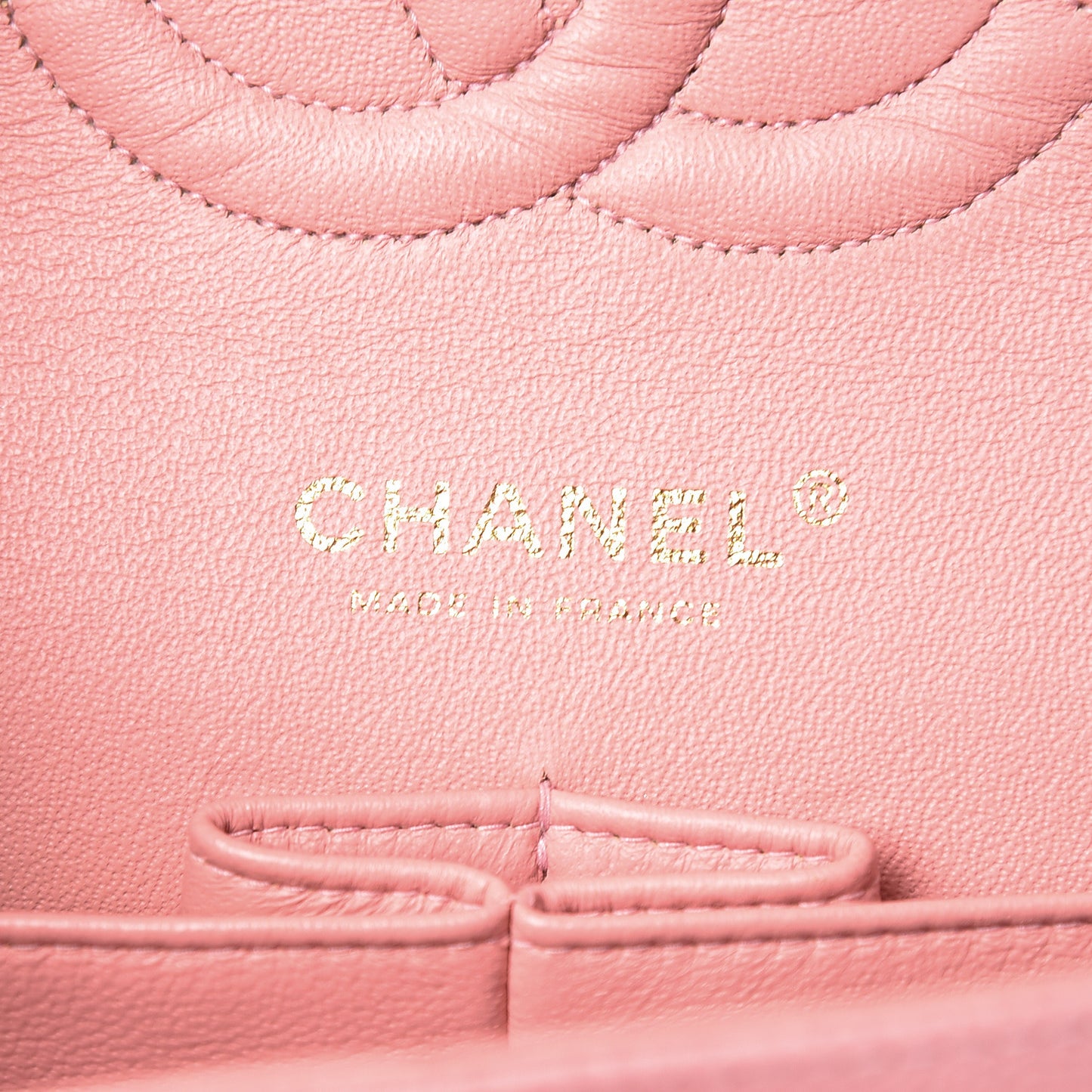 Caviar Quilted Medium Double Flap Pink