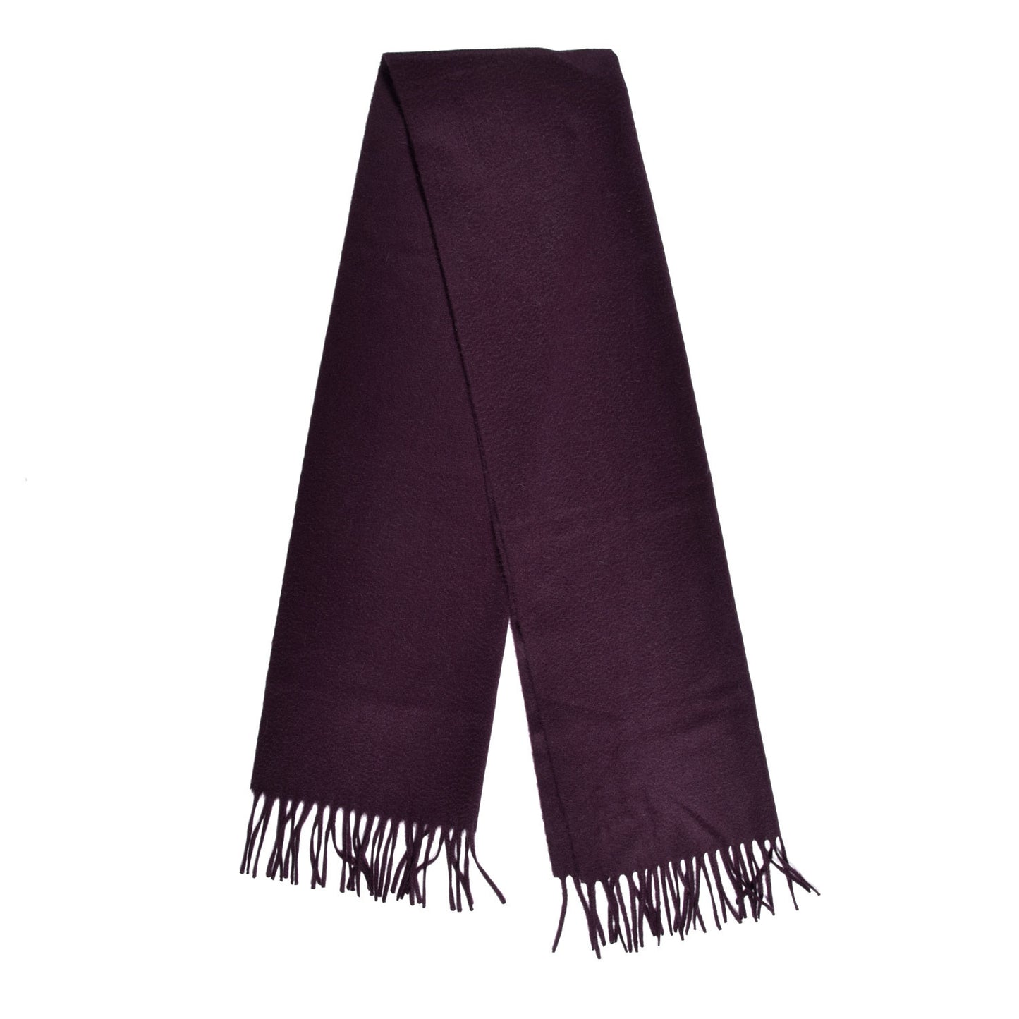 Cashmere Fringe Scarf Dark Purple