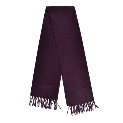 Hermes Cashmere Fringe Scarf Dark Purple 2 of 3