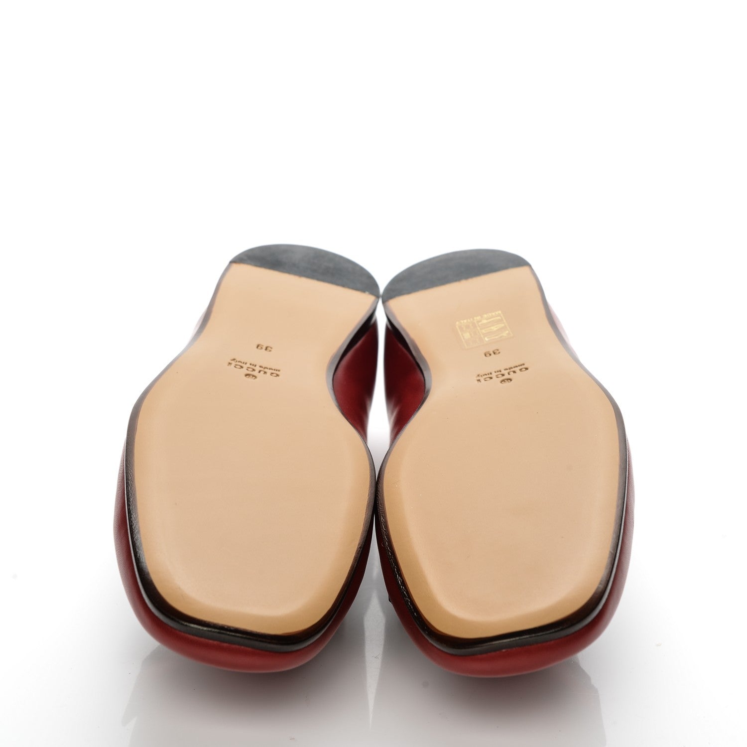Gucci Calfskin Gallipoli Smoking Loafers 39 Red 5 of 8