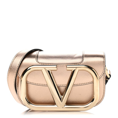 Valentino Garavani Metallic Nappa Small Supervee Crossbody Bag Champagne 2 of 12