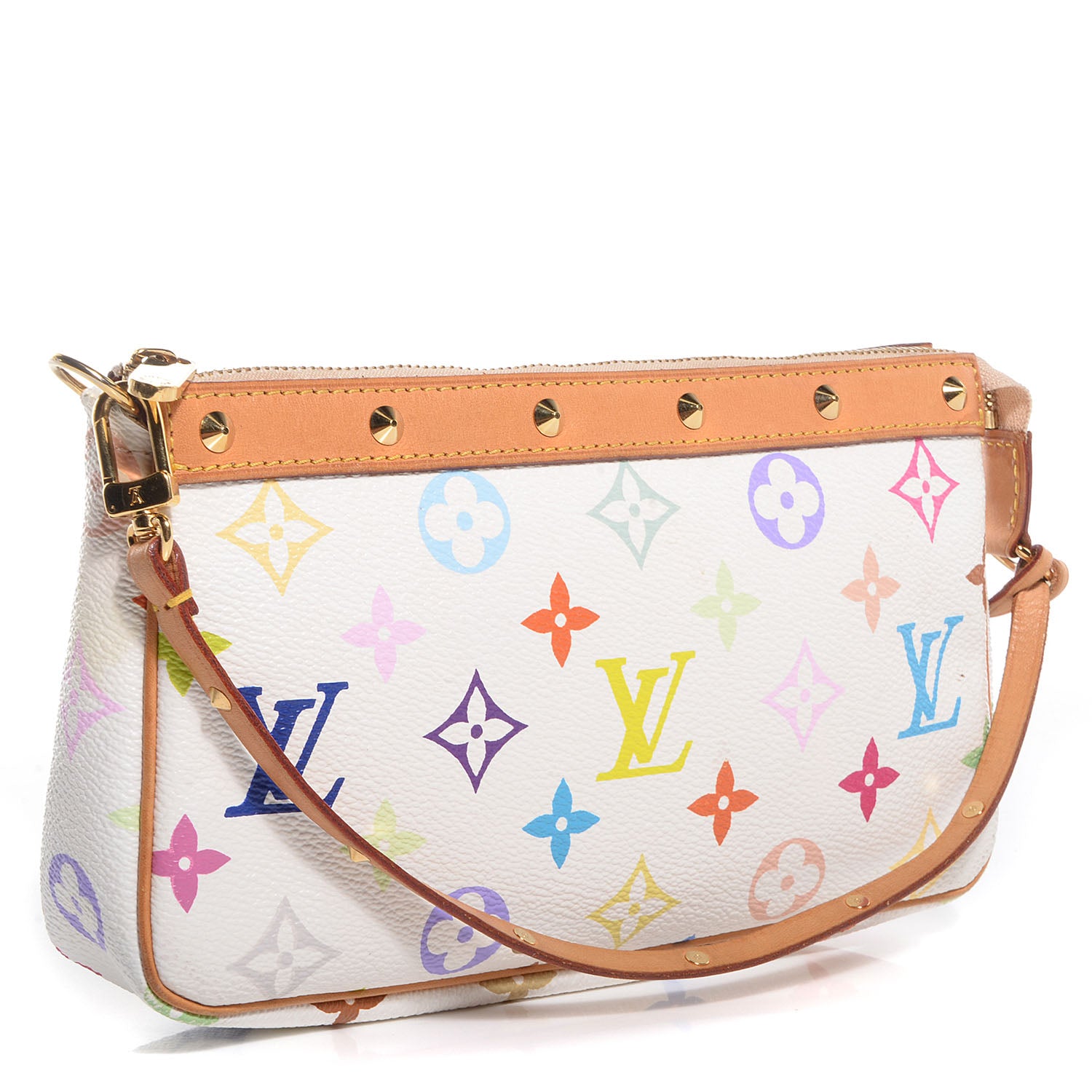 Louis Vuitton Monogram Multicolor Pochette Accessories White 3 of 8