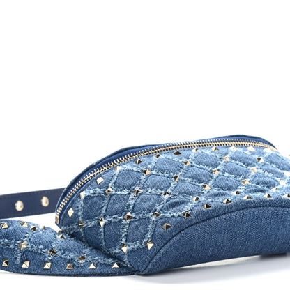 Valentino Garavani Denim Rockstud Spike Belt Bag Denim 7 of 8