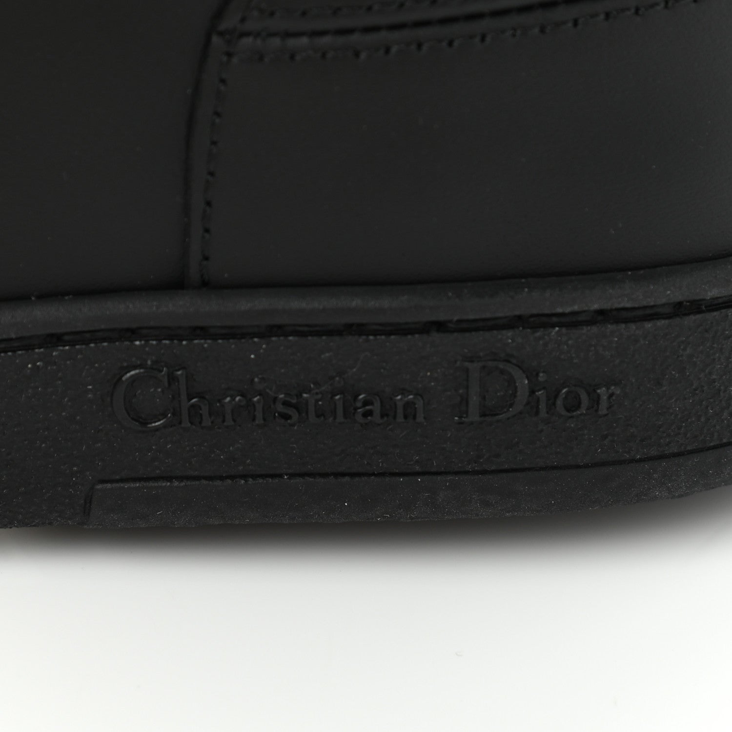 Christian Dior Calfskin Suede Logo Sneakers 38 Black 10 of 10