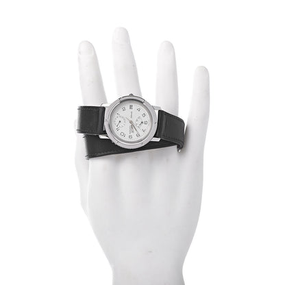 Hermes Stainless Steel Barenia 36mm Clipper Automatic Watch Noir 2 of 14