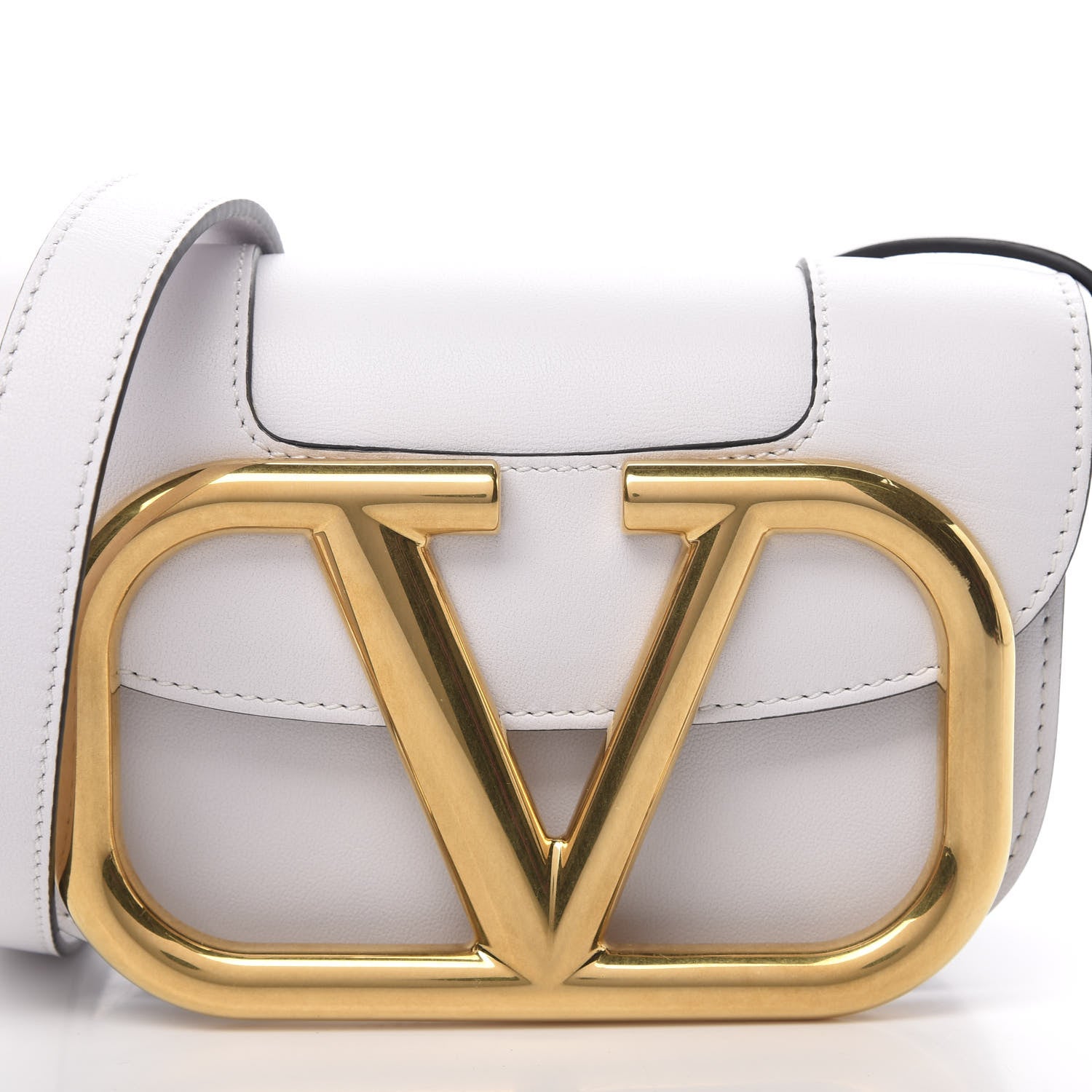 Valentino Garavani Calfskin Small Supervee Crossbody Bag Optic White 6 of 8