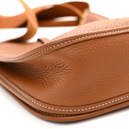 Hermes Taurillon Clemence Evelyne III PM  Gold 9 of 11