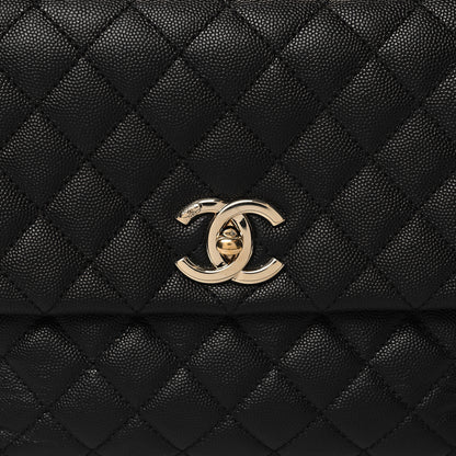 Chanel Caviar Quilted Medium Coco Handle Flap Black 8 of 14