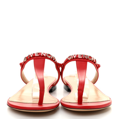 Givenchy Calfksin Elba Thong Sandals 36 Red 2 of 8
