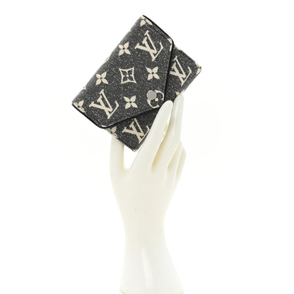Louis Vuitton Denim Monogram Jacquard Victorine Wallet Grey 2 of 12