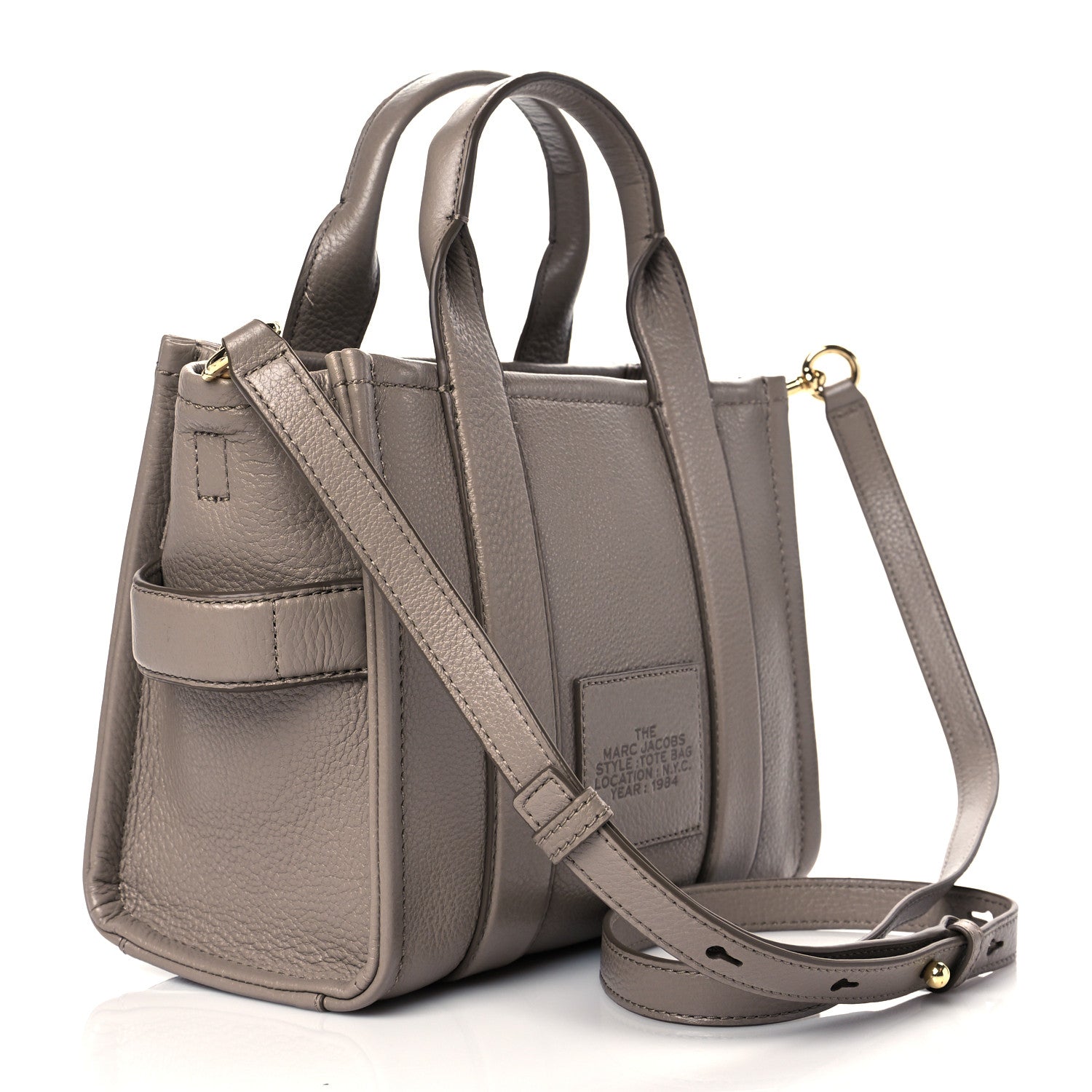 Marc Jacobs Grained Calfskin Small The Tote Bag Taupe 3 of 10