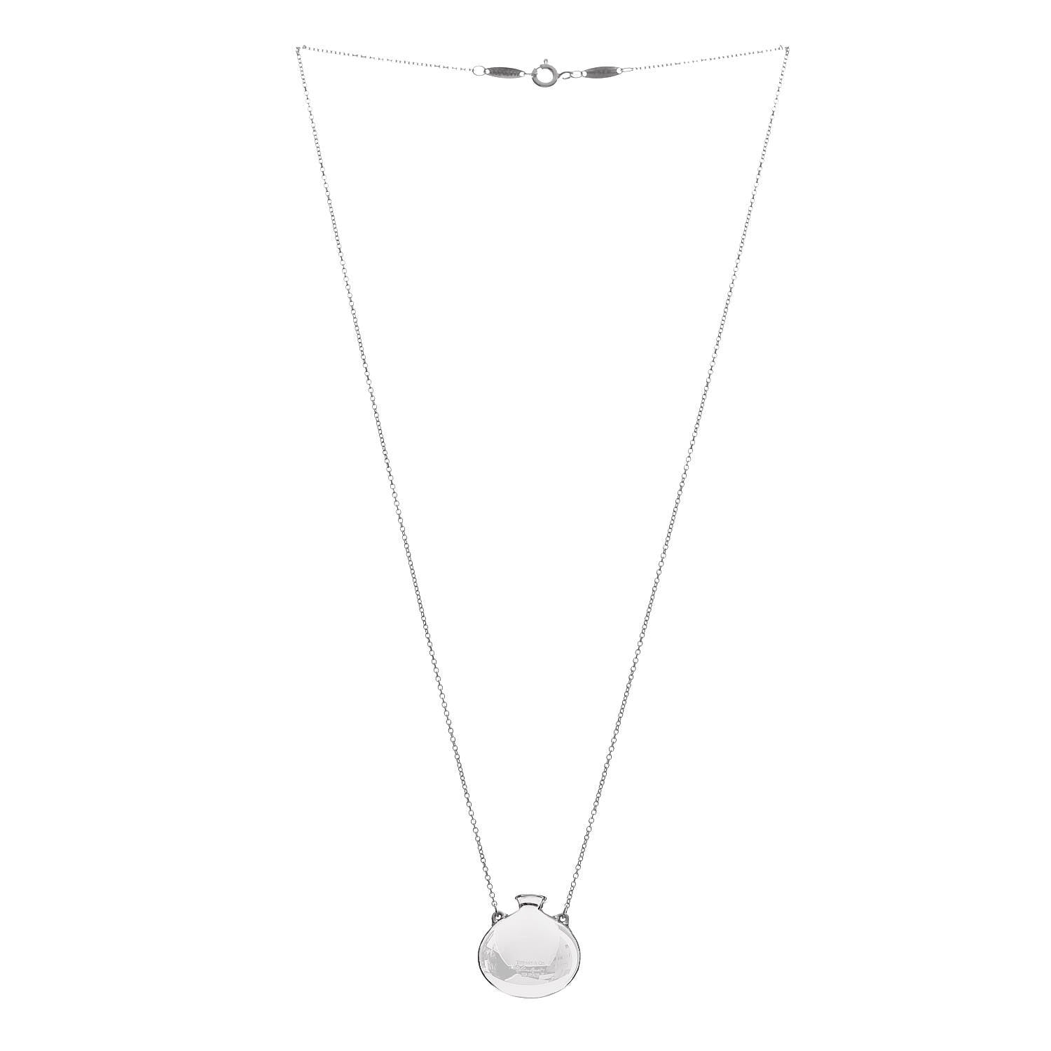 Tiffany Sterling Silver Elsa Peretti Bottle Pendant Necklace 3 of 4