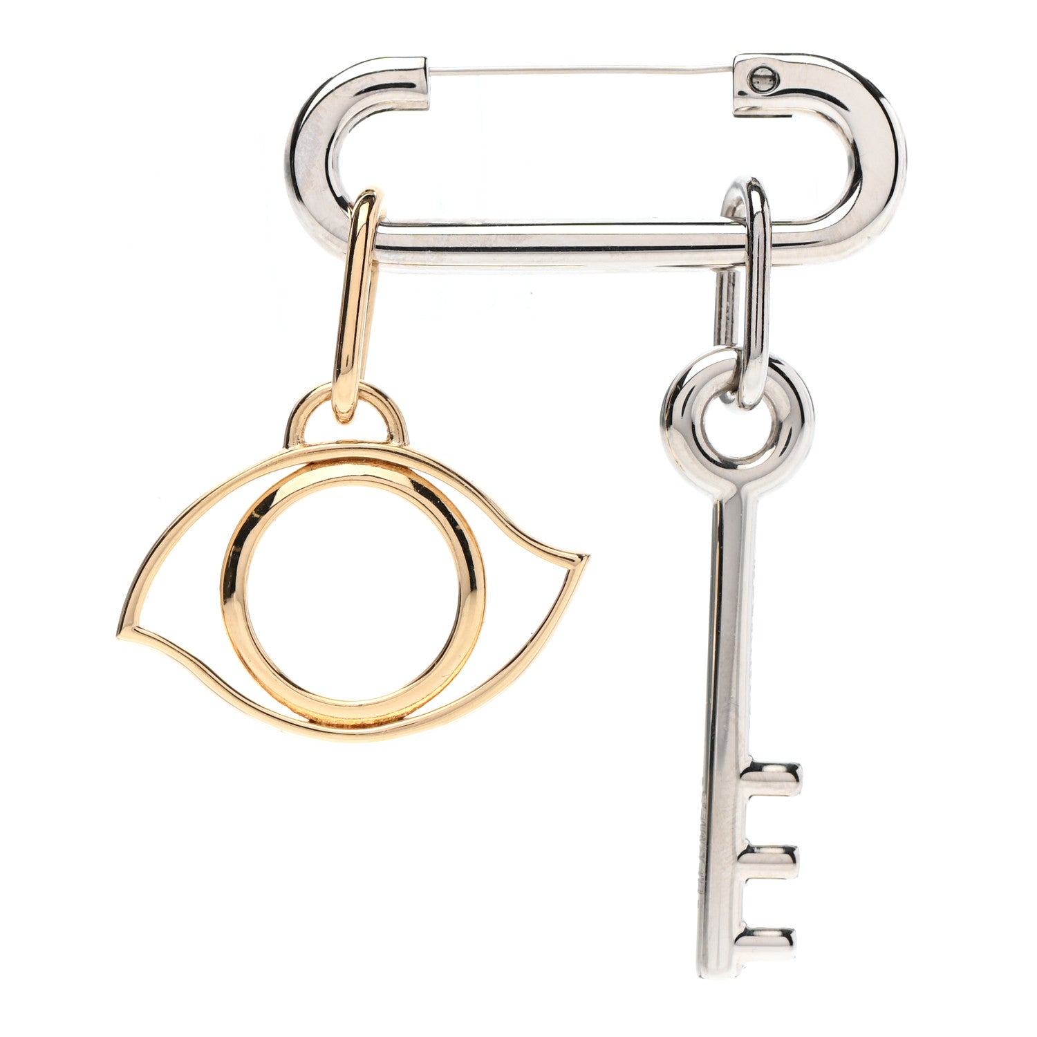 Hermes Palladium Permabrass Curiosite Charm Brooch Set 1 of 5