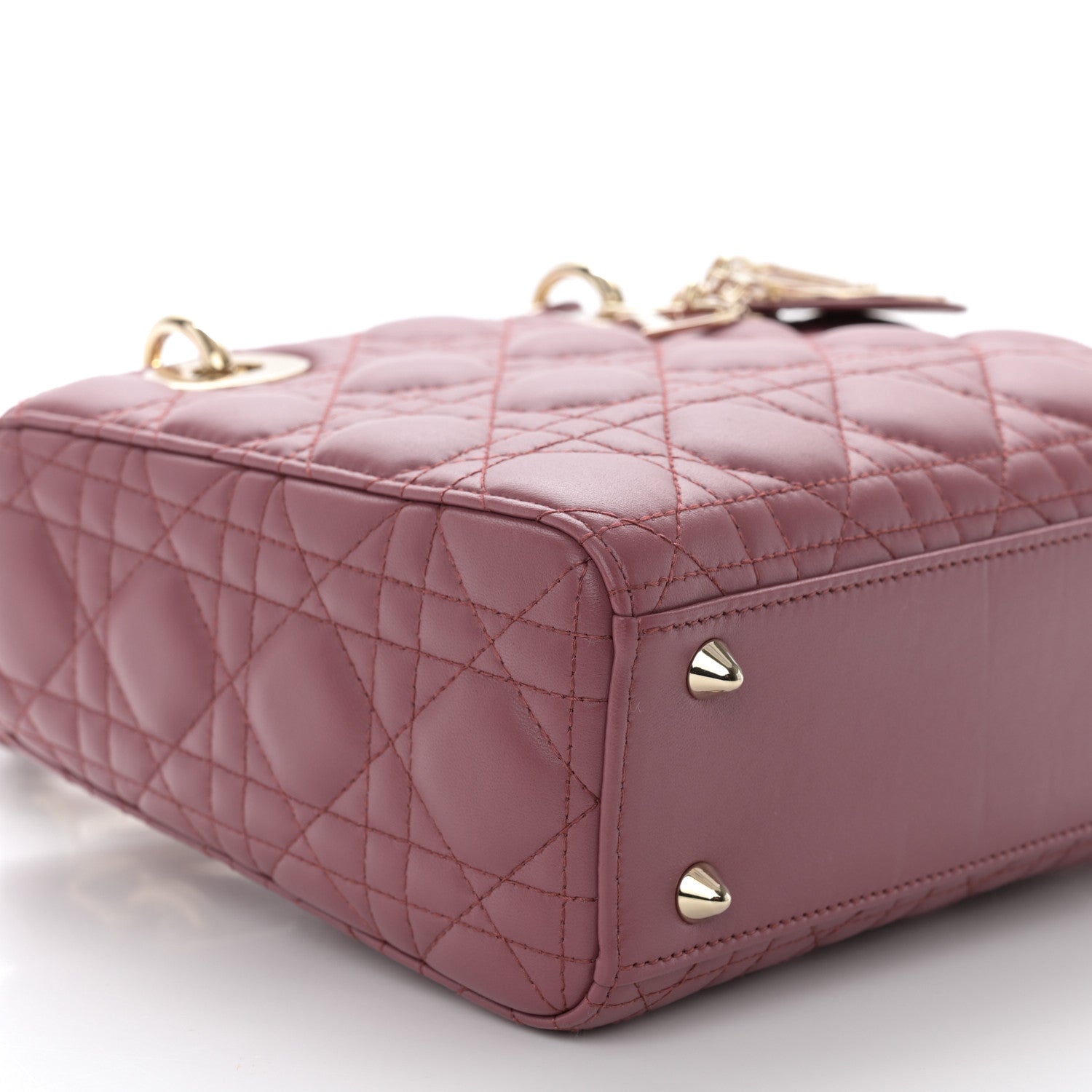 Christian Dior Lambskin Cannage Small My ABCDior Lady Dior Pink Honey 9 of 11