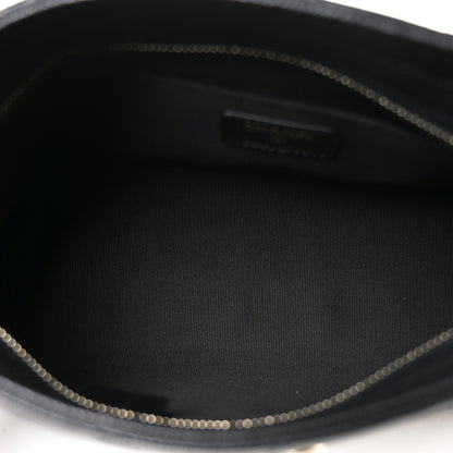 Chanel Shiny Caviar Quilted Chain Pouch Black 5 of 10