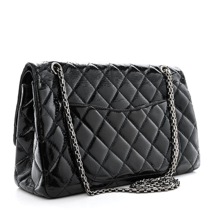 Chanel Distressed Patent Quilted 2.55 Reissue 227 Flap Black 3 of 13