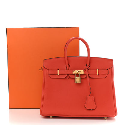 Hermes Togo Birkin 25 Capucine 11 of 11