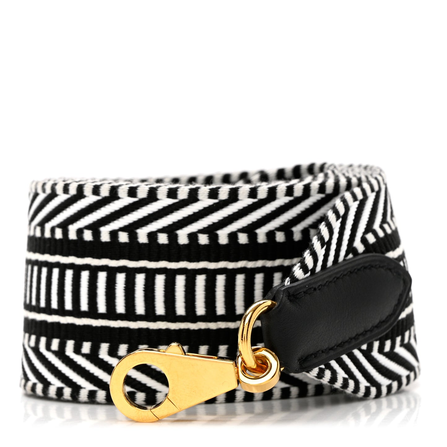 Toile Swift 50mm Sangle Cavale Shoulder Strap Black Ecru