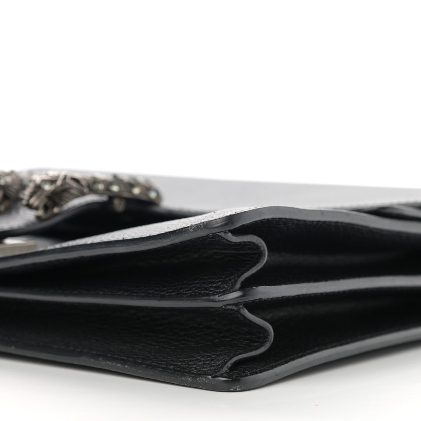 Dollar Calfskin Crystal Medium Dionysus Shoulder Bag Black Black Diamond