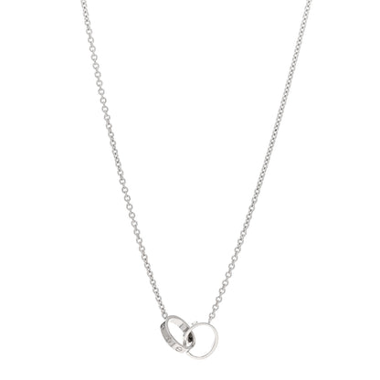 Cartier 18K White Gold Interlocking LOVE Necklace 1 of 5