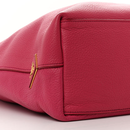 Prada Vitello Daino Shopping Tote Peonia 9 of 12