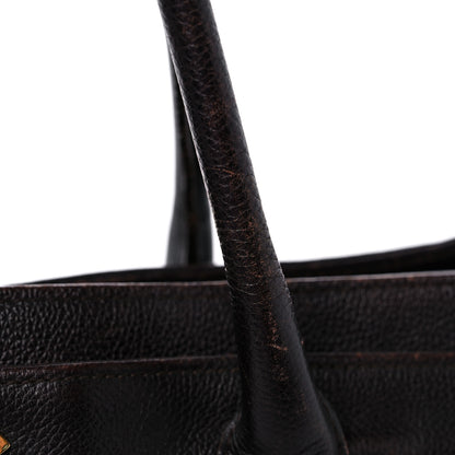 Chanel Calfskin Cerf Executive Shopper Tote Brown 18 of 19
