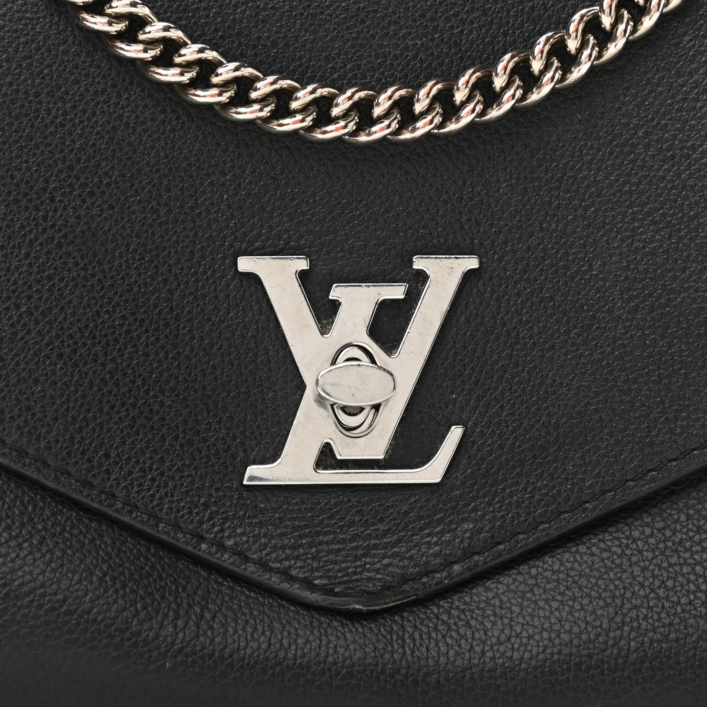Soft Calfskin Mylockme Chain Bag BB Black