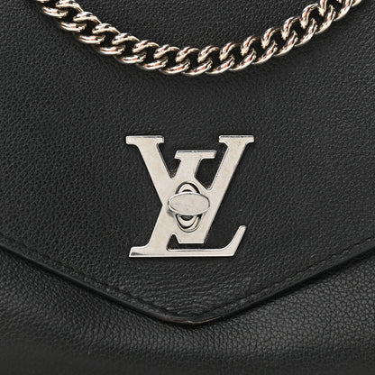 Louis Vuitton Soft Calfskin Mylockme Chain Bag BB Black 8 of 15