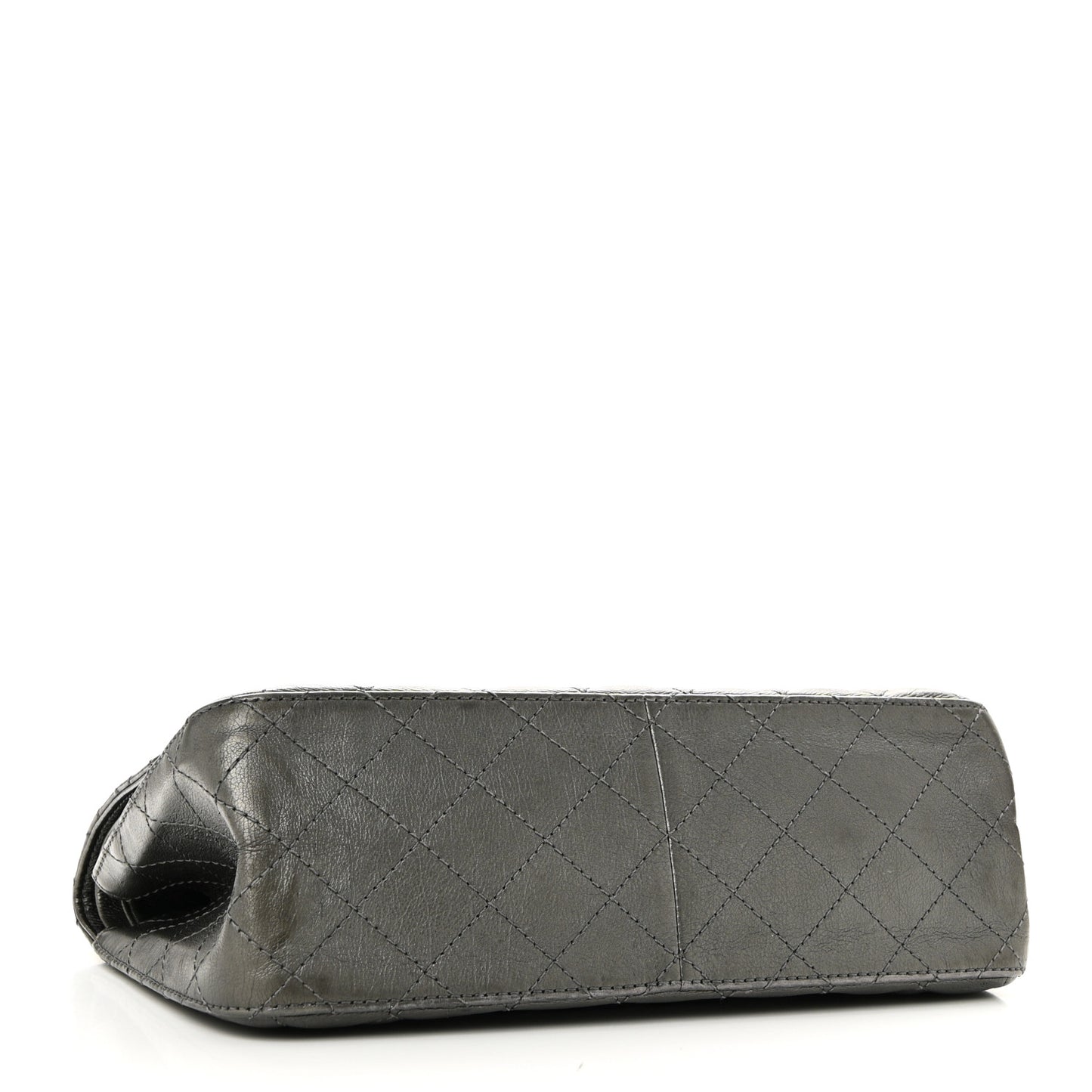 Metallic Aged Calfskin Quilted 2.55 Reissue 226 Flap Dark Grey