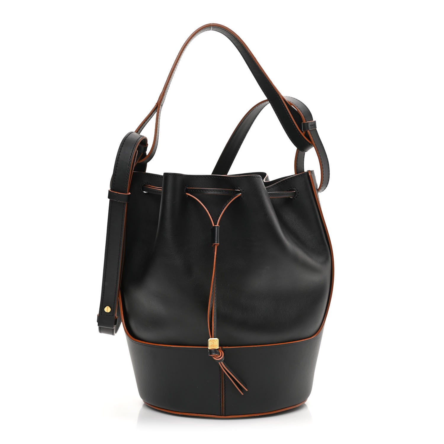 Loewe Calfskin Balloon Medium Bucket Bag Black Tan 1 of 10
