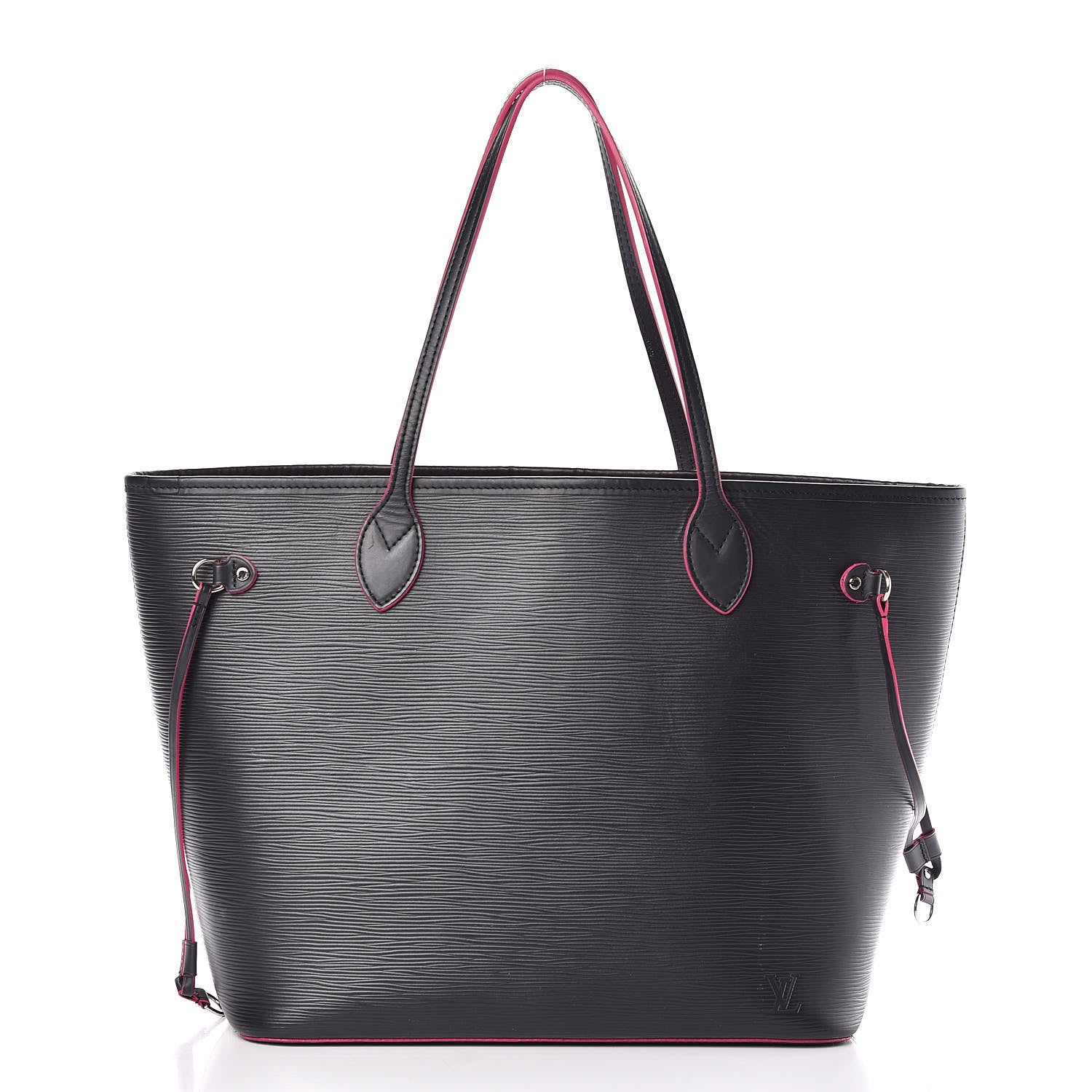 Louis Vuitton Epi Neverfull MM Black Hot Pink 3 of 17