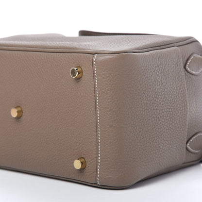 Hermes Taurillon Clemence Lindy 26 Etoupe 7 of 11