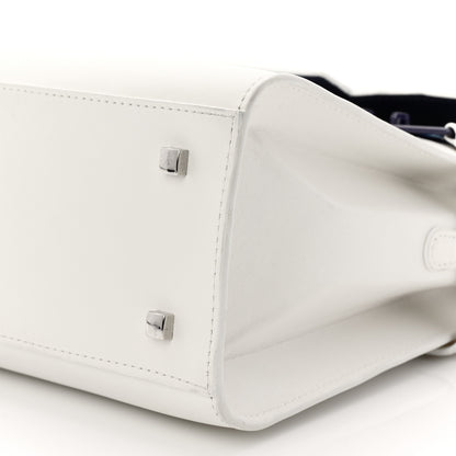 Delvaux Box Calfskin Ink Blot MM Tempete Satchel Ivory Blue 11 of 11