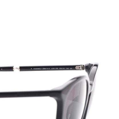 Chanel Acetate Butterfly Pearl Sunglasses 5394 Black 5 of 7