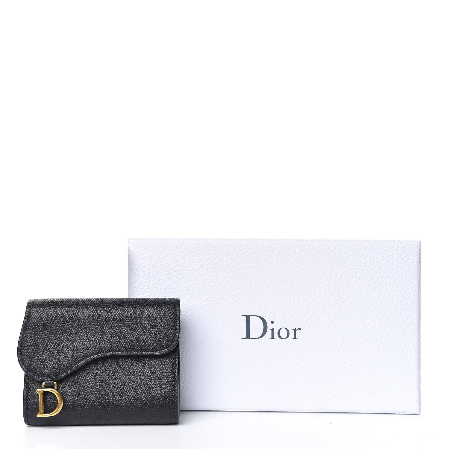 Christian Dior Calfskin Saddle Card Holder Black 8 of 8