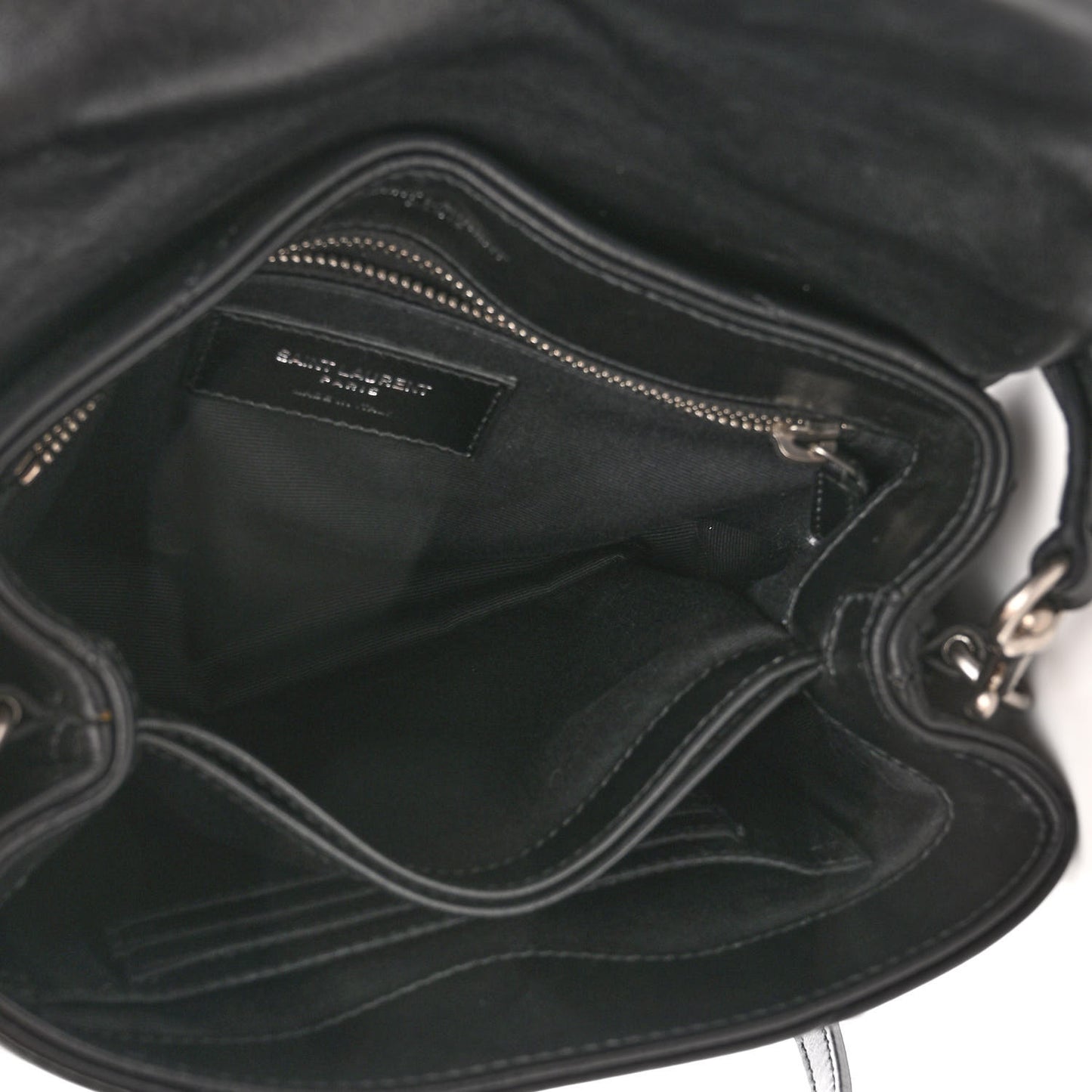 Calfskin Y Quilted Monogram Toy Loulou Crossbody Bag Black