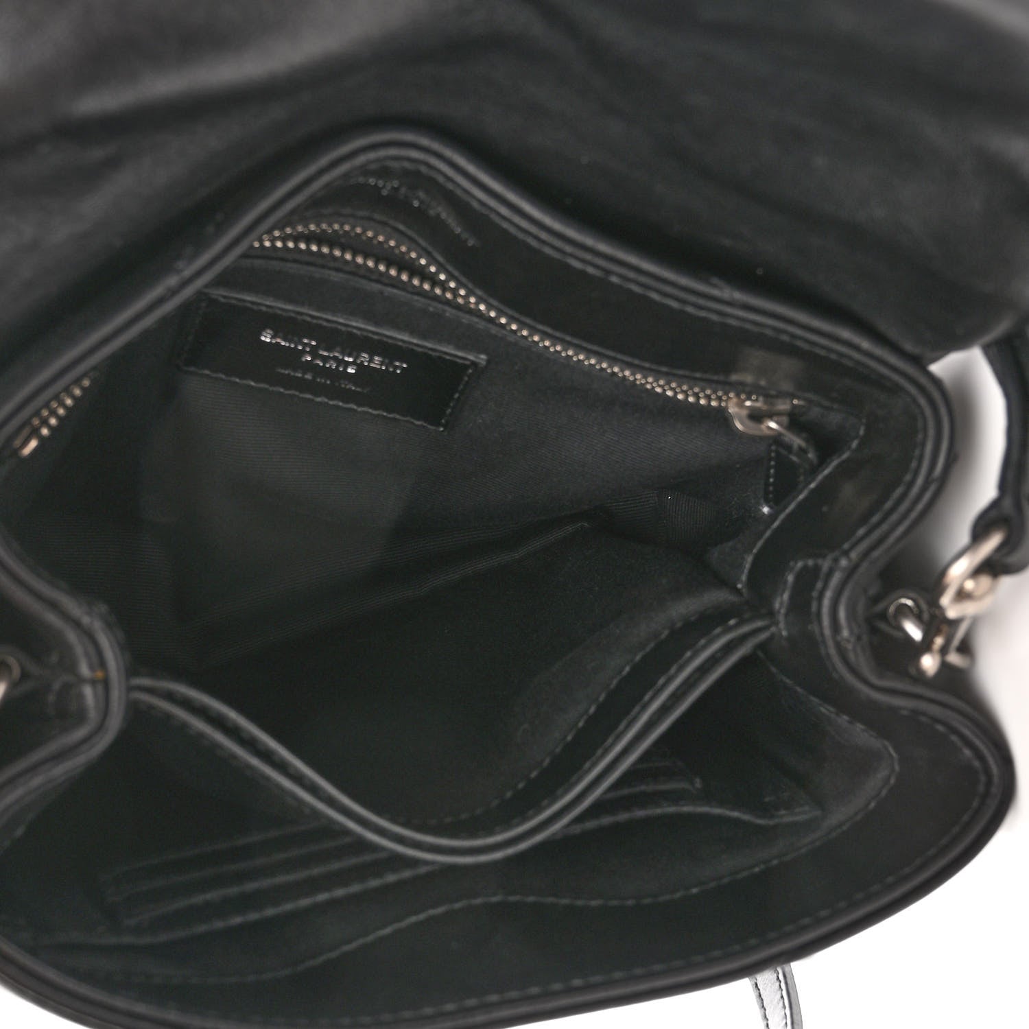 Saint Laurent Calfskin Y Quilted Monogram Toy Loulou Crossbody Bag Black 5 of 9