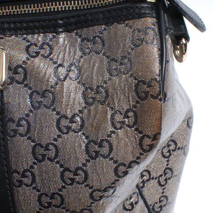 Gucci Crystal Monogram Medium Joy Boston Navy 5 of 11