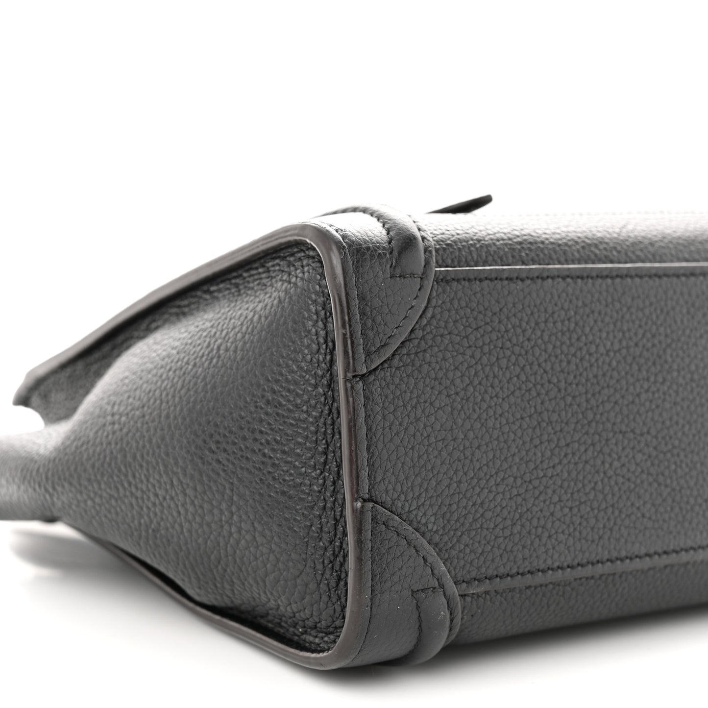 Drummed Calfskin Nano Luggage Black
