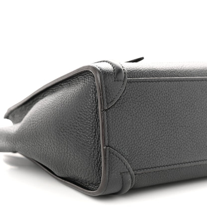 Celine Drummed Calfskin Nano Luggage Black 8 of 10