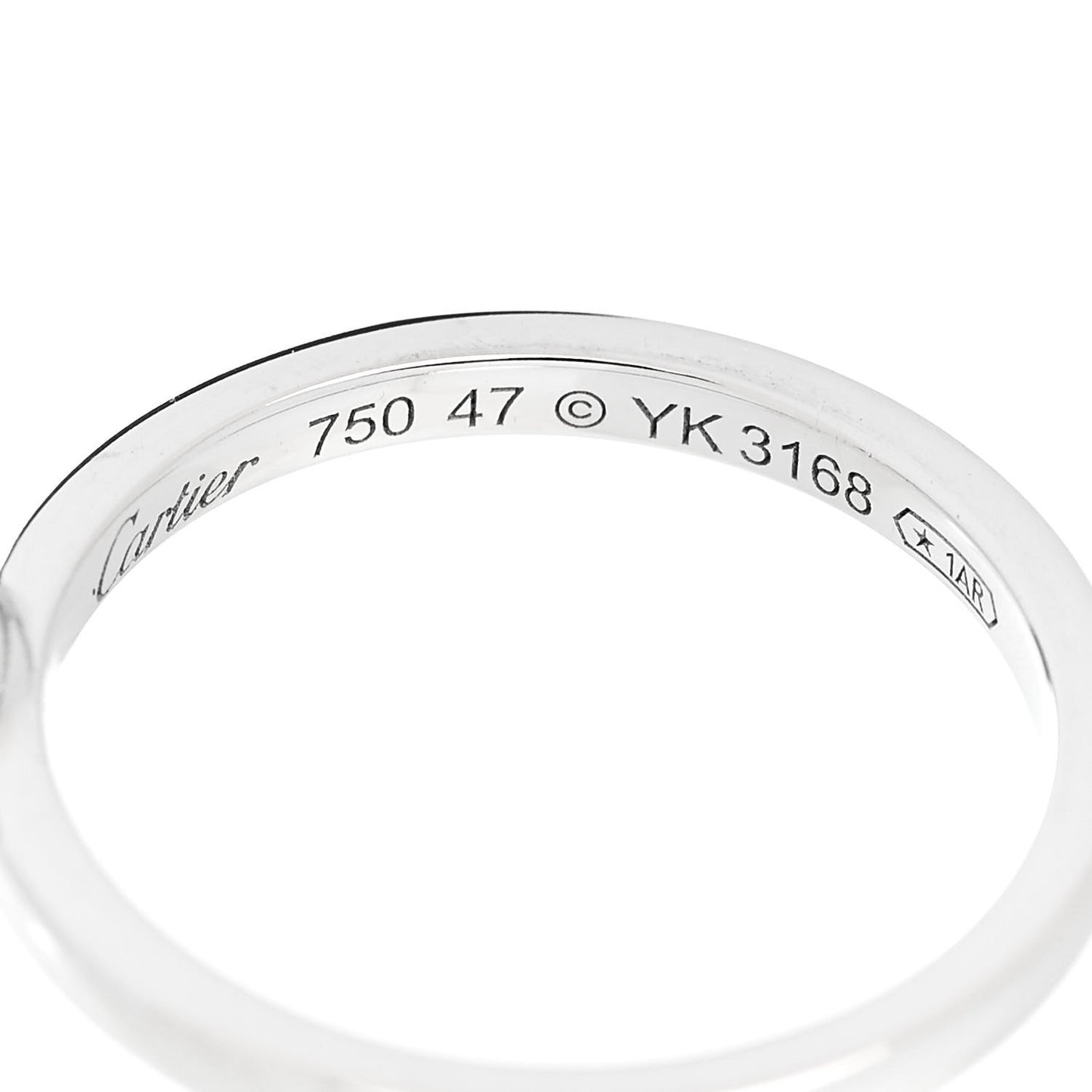 18K White Gold Diamond D'Amour Heart Ring 47 4.25