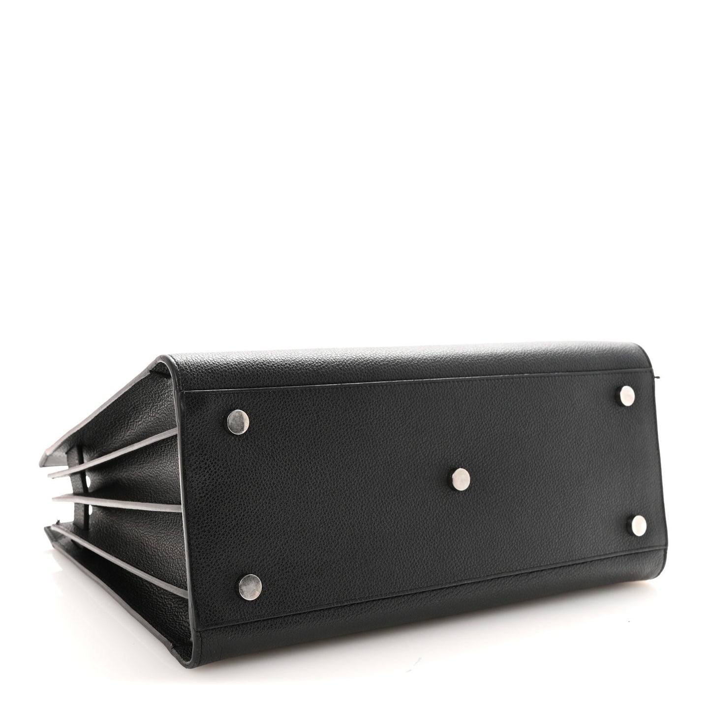 Grained Calfskin Small Sac De Jour Black